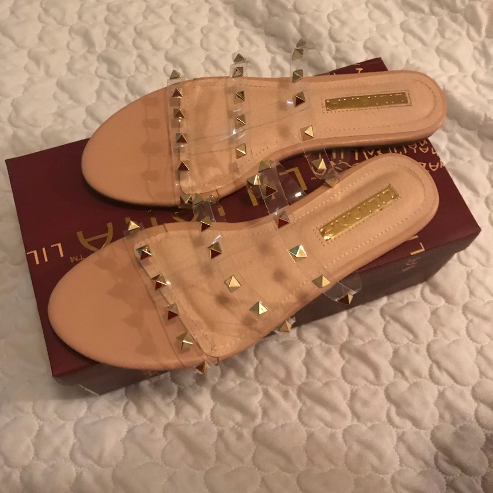 Rhinestone sandals, brand new and never worn.